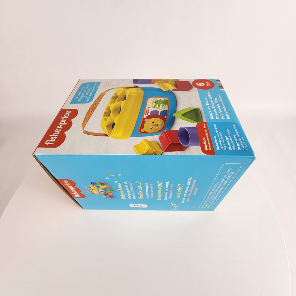 Fisher-Price Stacking Toy Baby's First Blocks Set of 10 Shapes for Sorting Play 