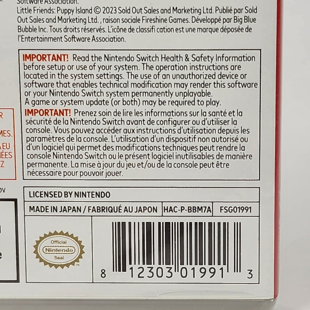 Little Friends: Puppy Island - Nintendo Switch Game | Brand New Sealed