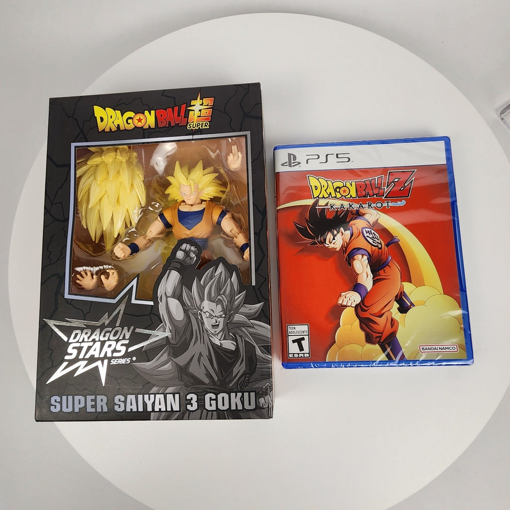 Dragon Ball Z Kakarot PS5 + Super Saiyan 3 Goku Figure Bundle - NEW!