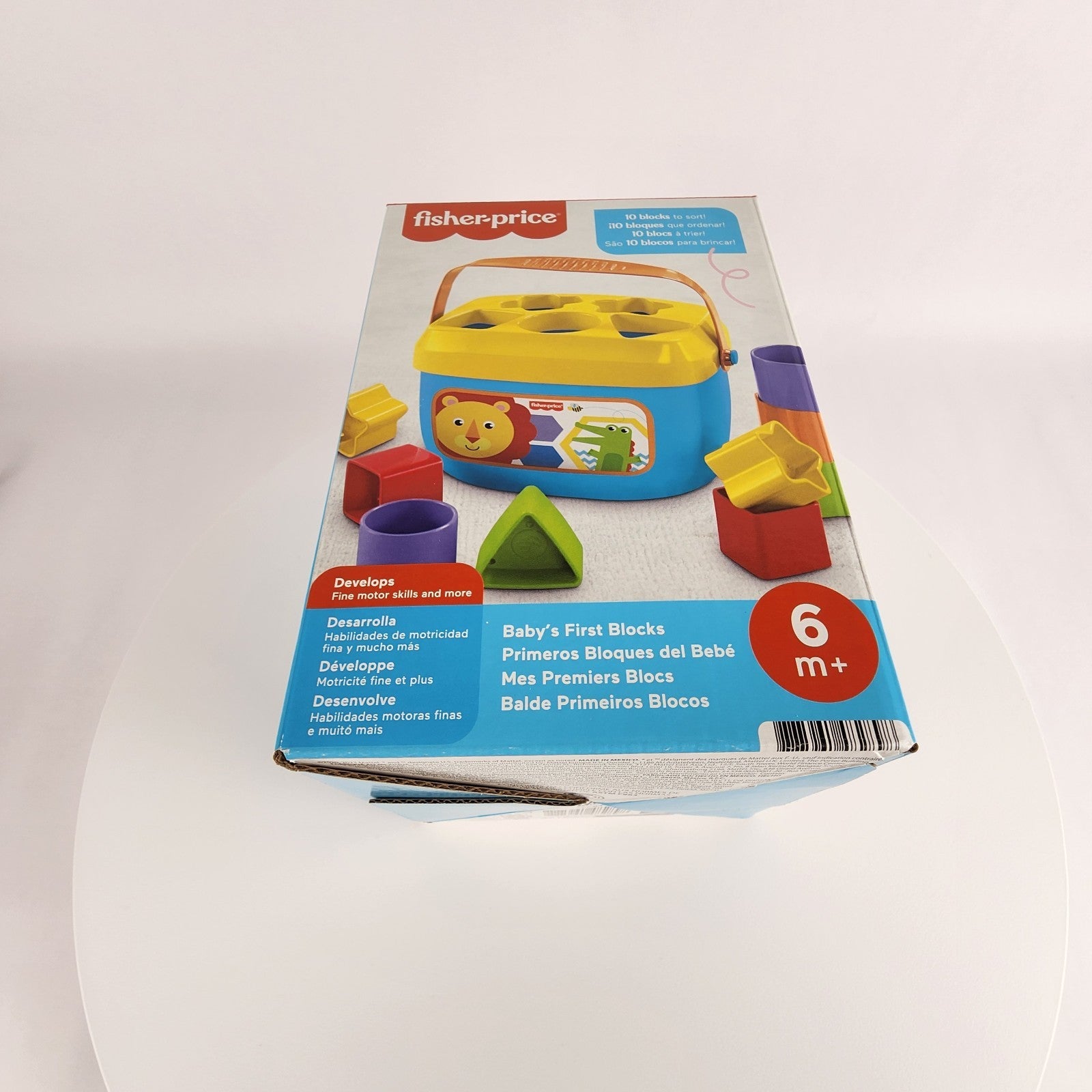Fisher-Price Stacking Toy Baby's First Blocks Set of 10 Shapes for Sorting Play 