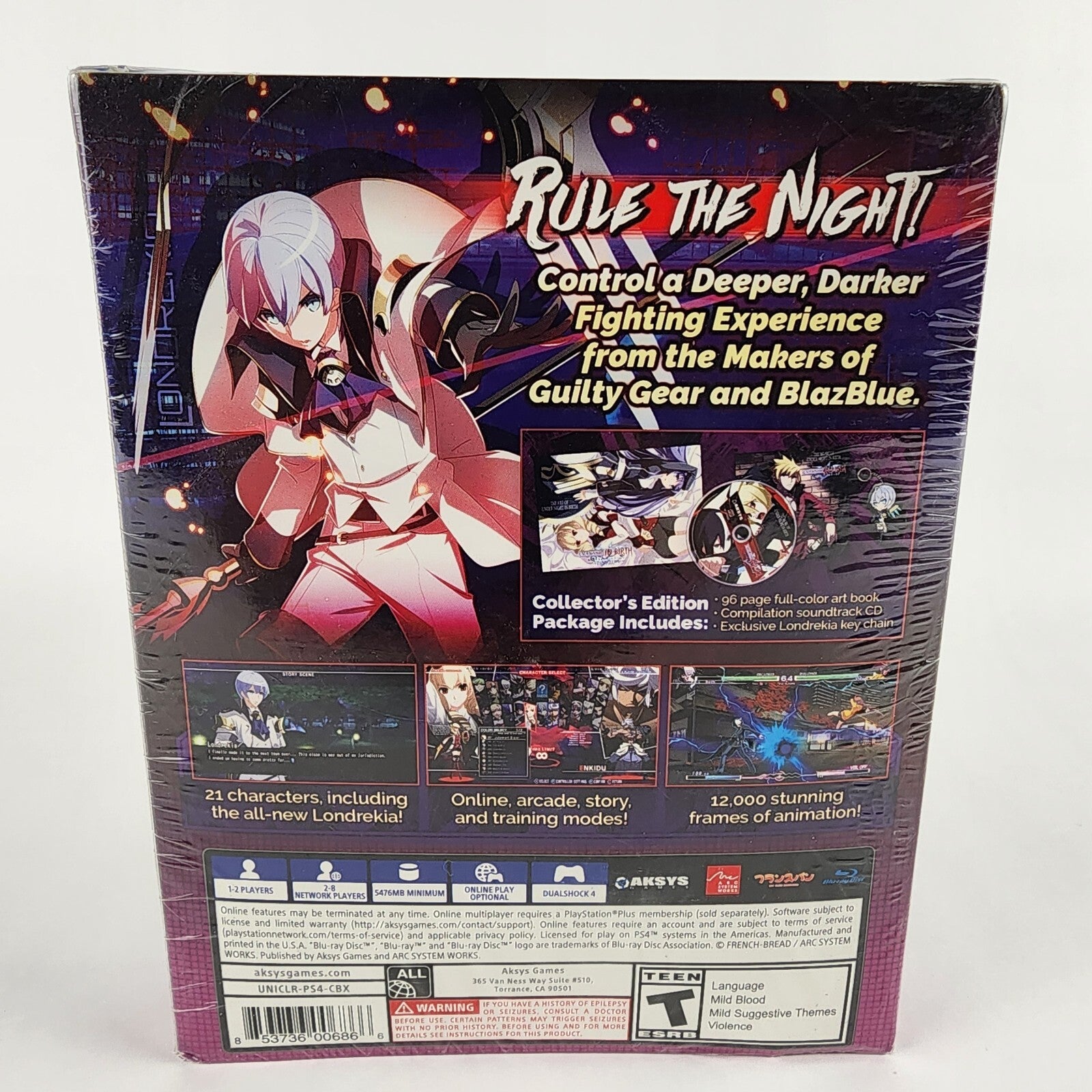 Under Night In-Birth Exe: Late[cl-r] Collector's Edition (PS4) New Sealed