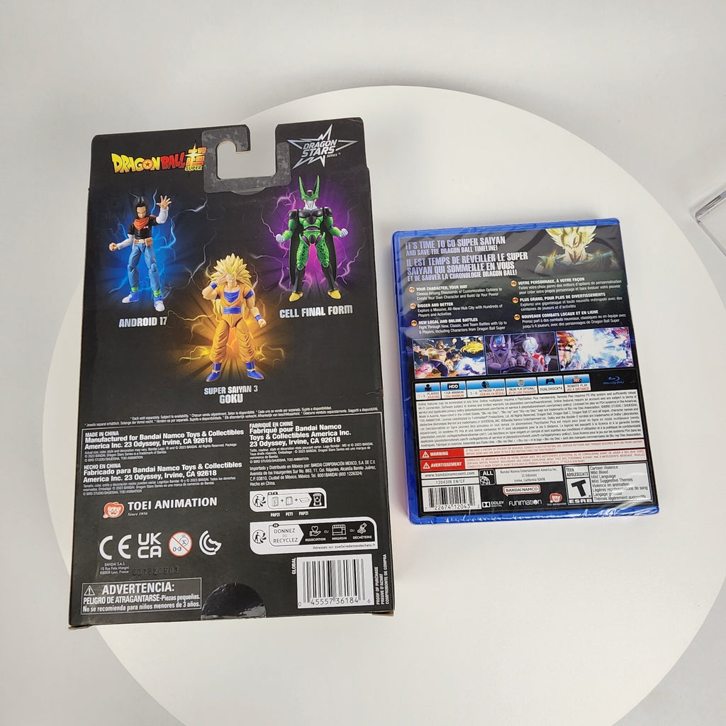 Bandai Dragon Stars SS3 Goku Figure + Dragon Ball Xenoverse 2 PS4 Game - New!