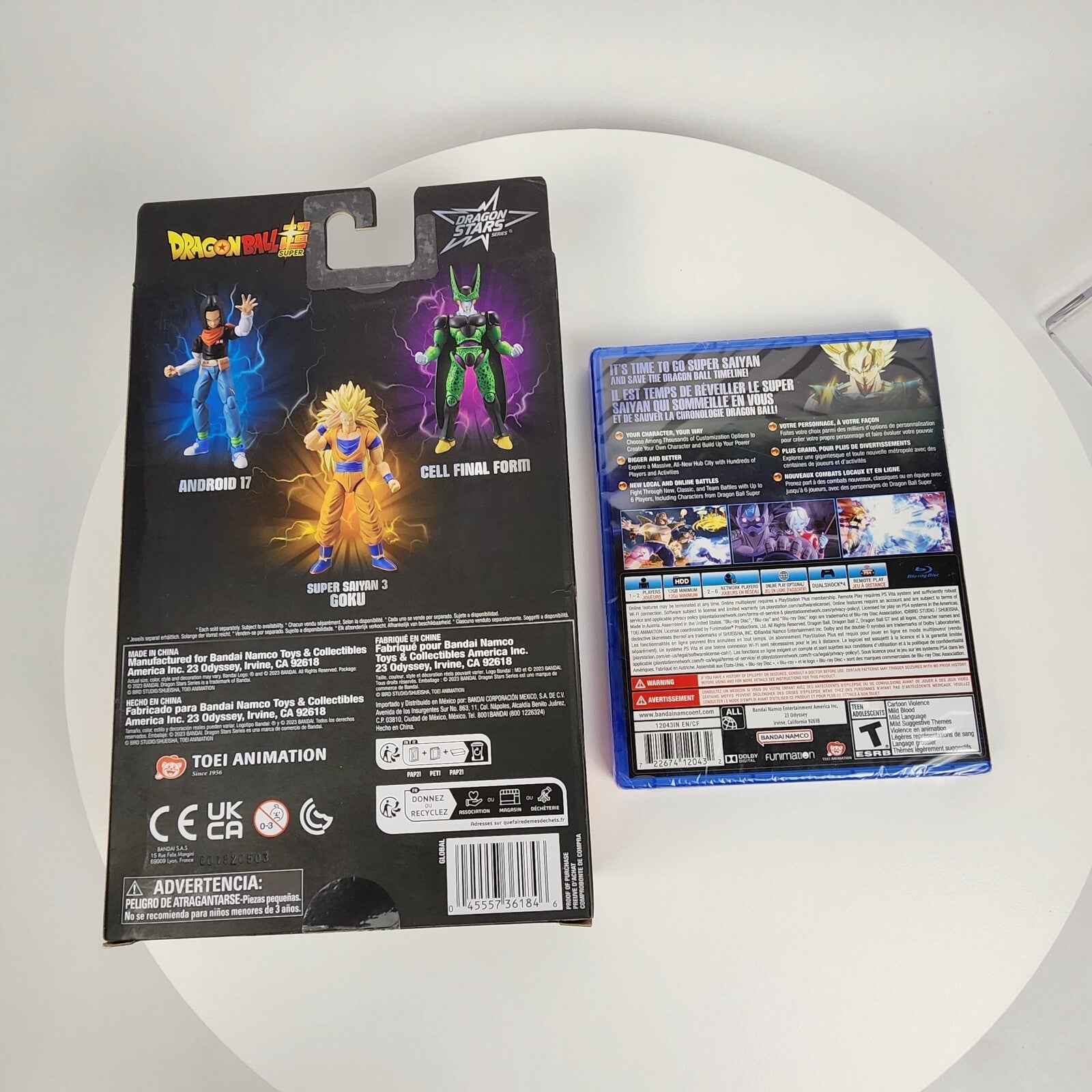 Bandai Dragon Stars SS3 Goku Figure + Dragon Ball Xenoverse 2 PS4 Game - New!