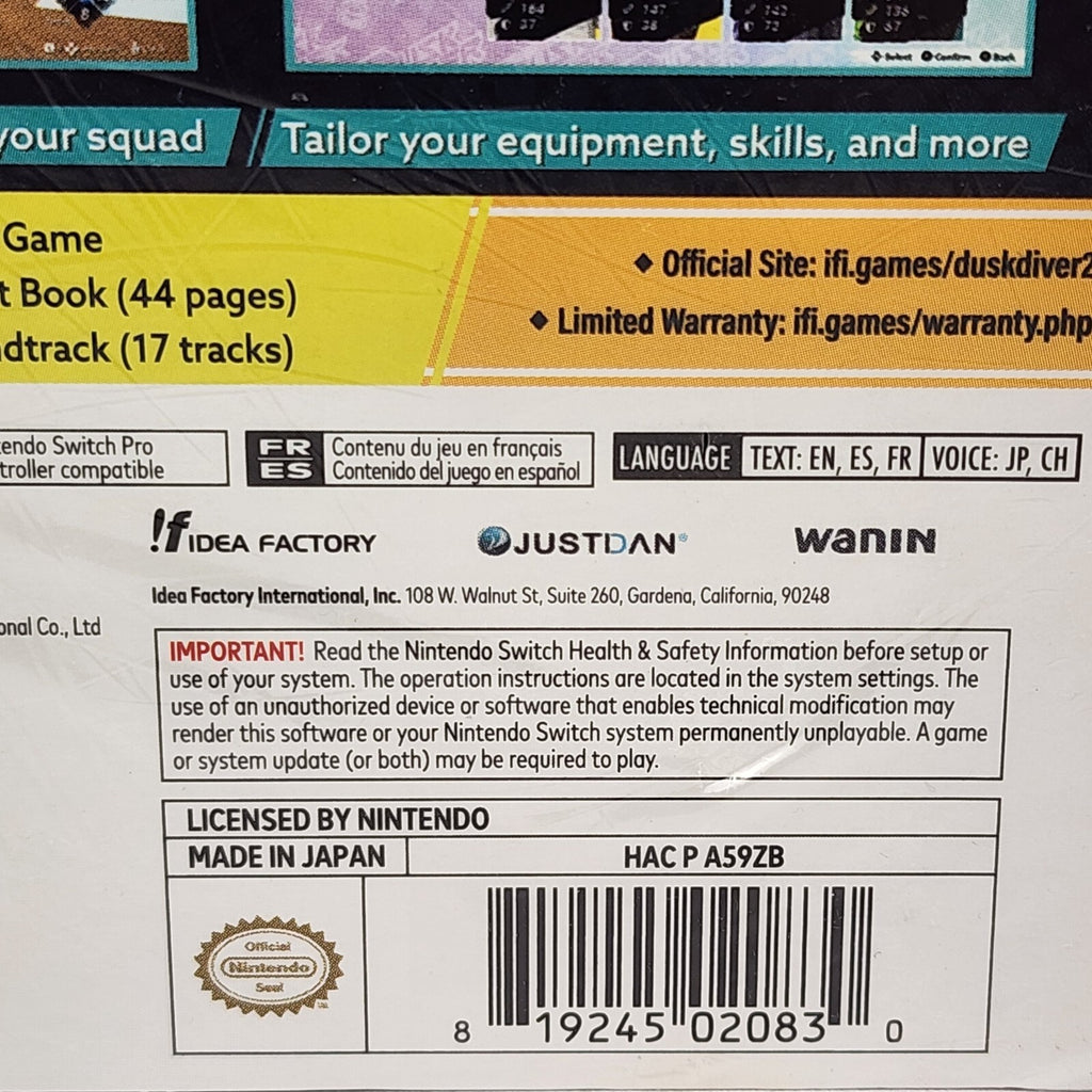 Dusk Diver 2 Launch Edition - Nintendo Switch | New & Sealed | Free Shipping