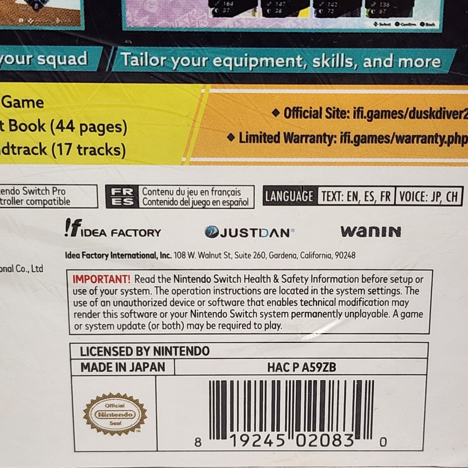 Dusk Diver 2 Launch Edition - Nintendo Switch | New & Sealed | Free Shipping