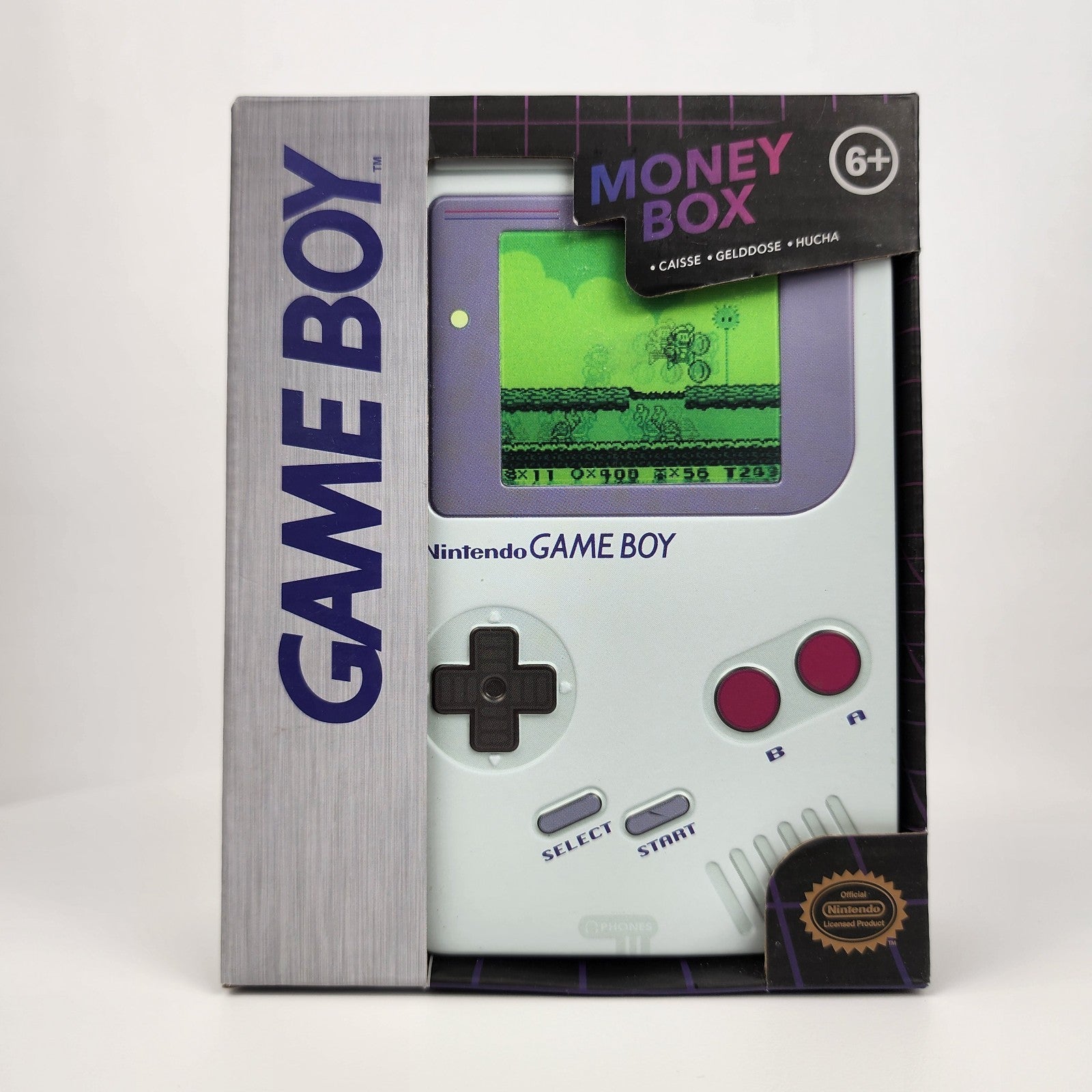 Super Mario Land Game Boy Tin Money Box Coin Bank – Lenticular Screen – Paladone