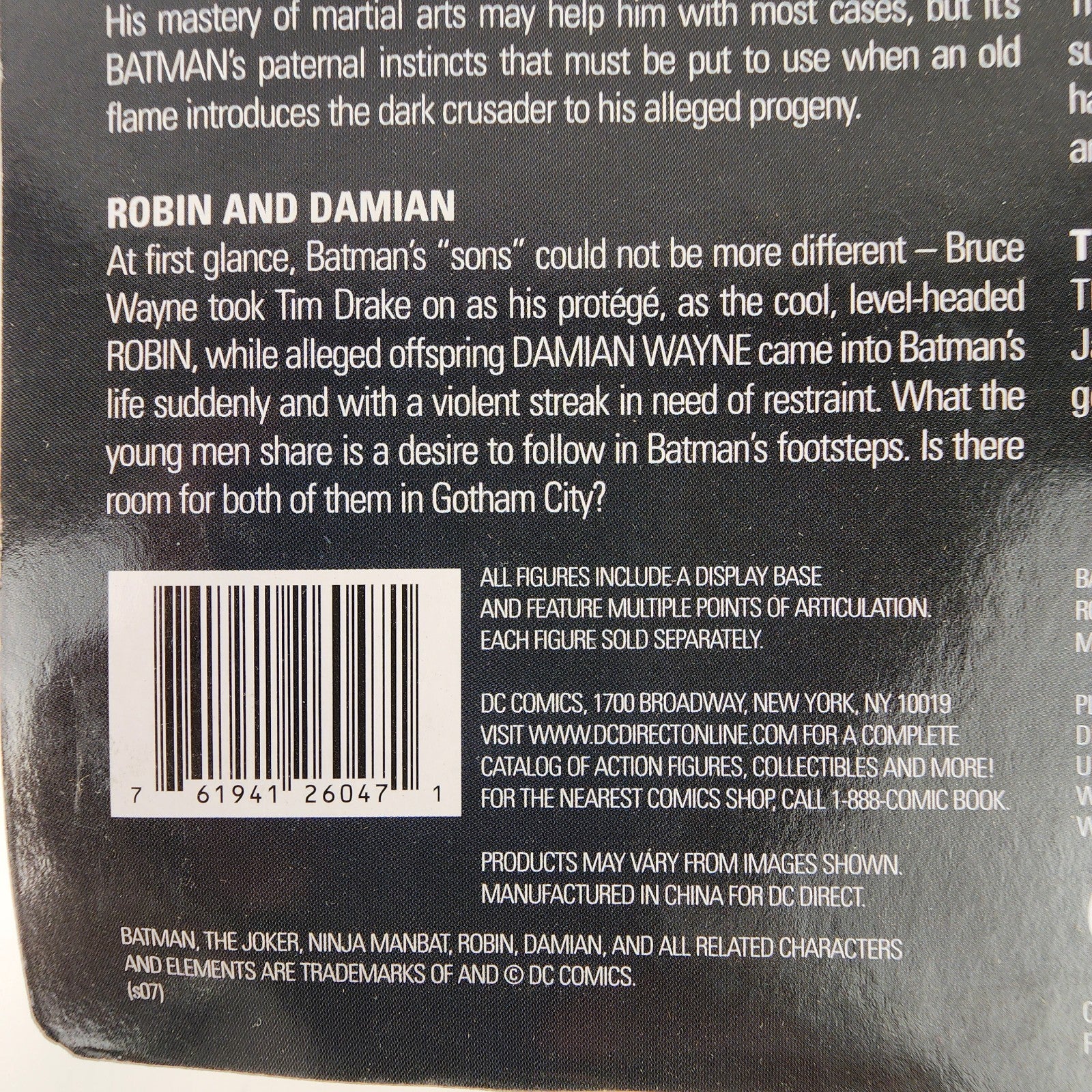 Batman and Son The Joker DC Direct Action Figure 2007 New Sealed Collector