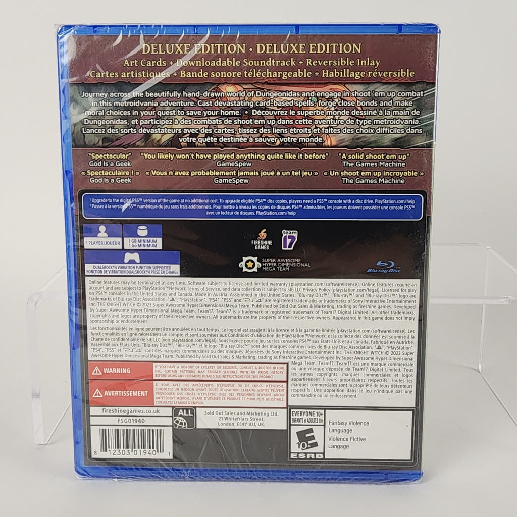 The Knight Witch Deluxe Edition PS4 Game - Art Cards + Soundtrack New Sealed