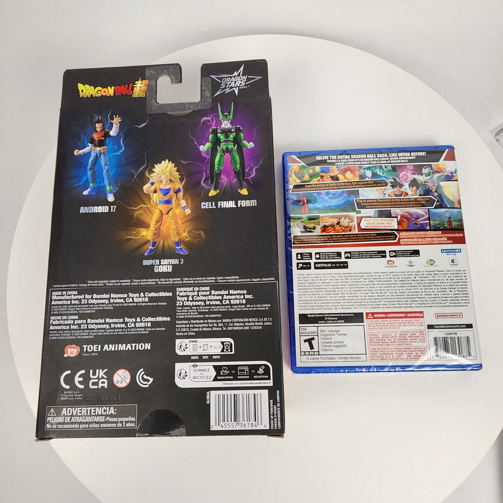 Dragon Ball Z Kakarot PS5 + Super Saiyan 3 Goku Figure Bundle - NEW!