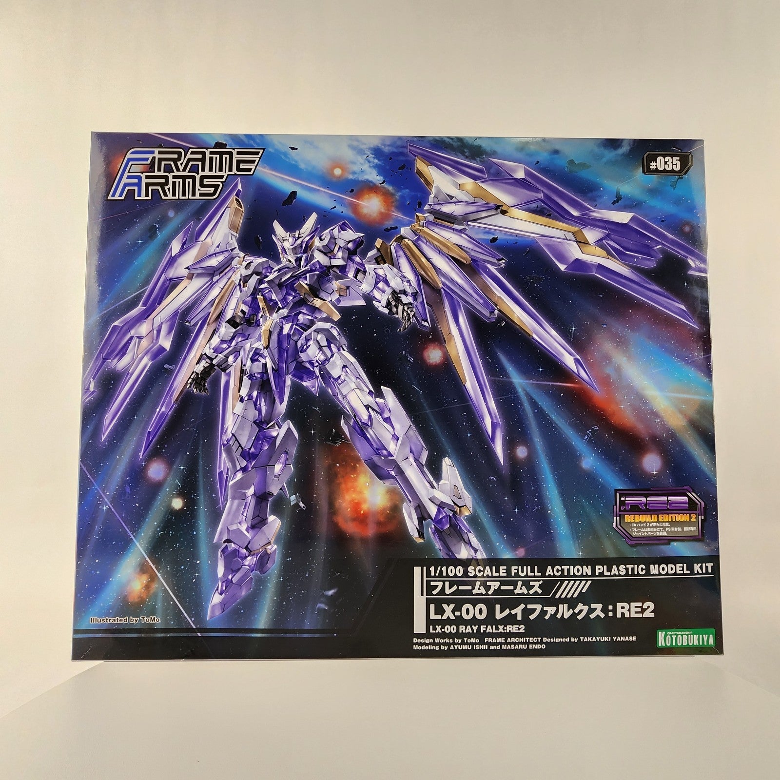 Kotobukiya Frame Arms #035 LX-00 Ray Falx:RE2 1/100 Model Kit Plastic Mecha
