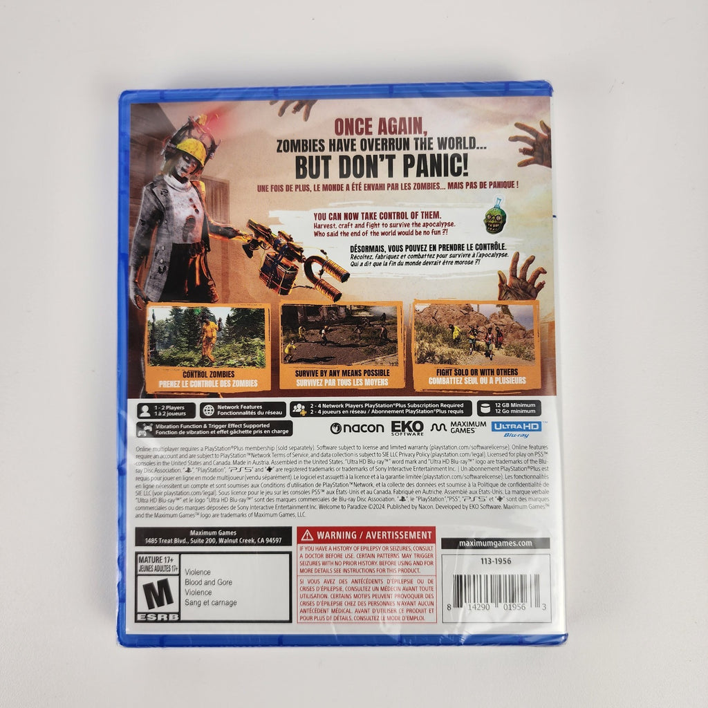 Welcome to Paradize (PS5) NEW Sealed | US Retail | Zombie Survival Co-op Action